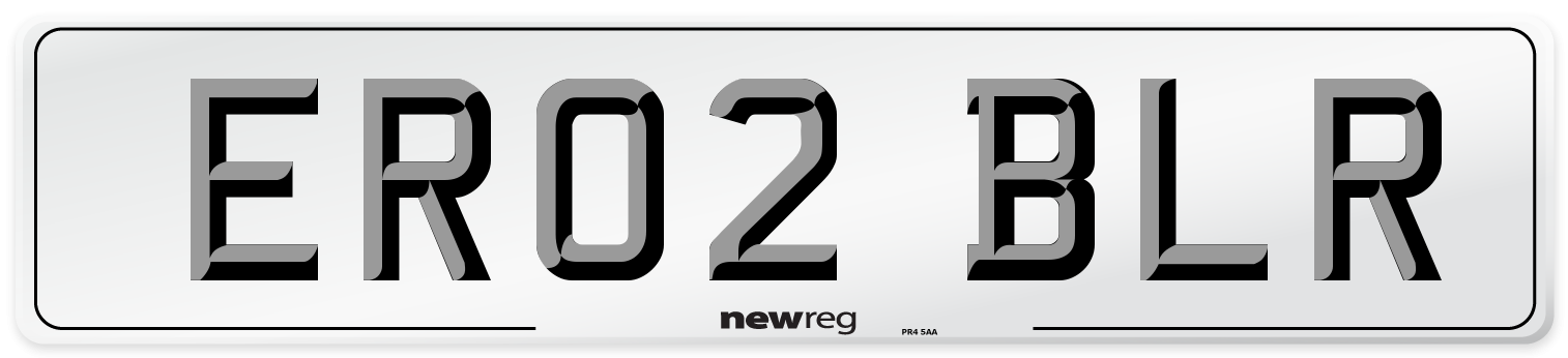 ER02 BLR Number Plate from New Reg